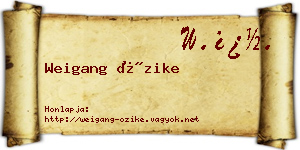 Weigang Őzike névjegykártya